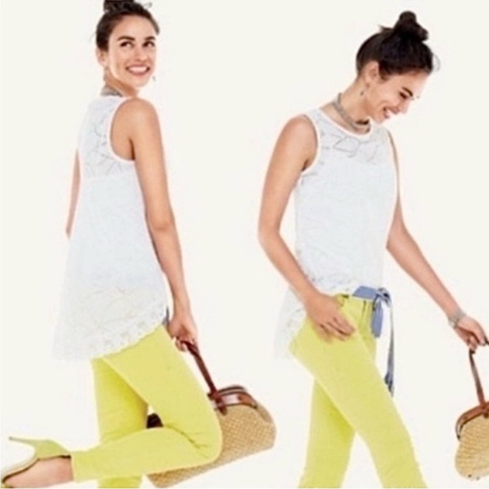 Cabi Gemma eyelet tank top in white